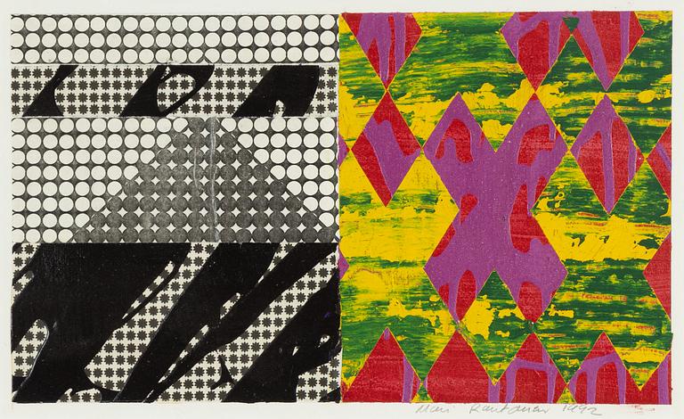 Mari Rantanen, monotypi, signed and dated 1992.