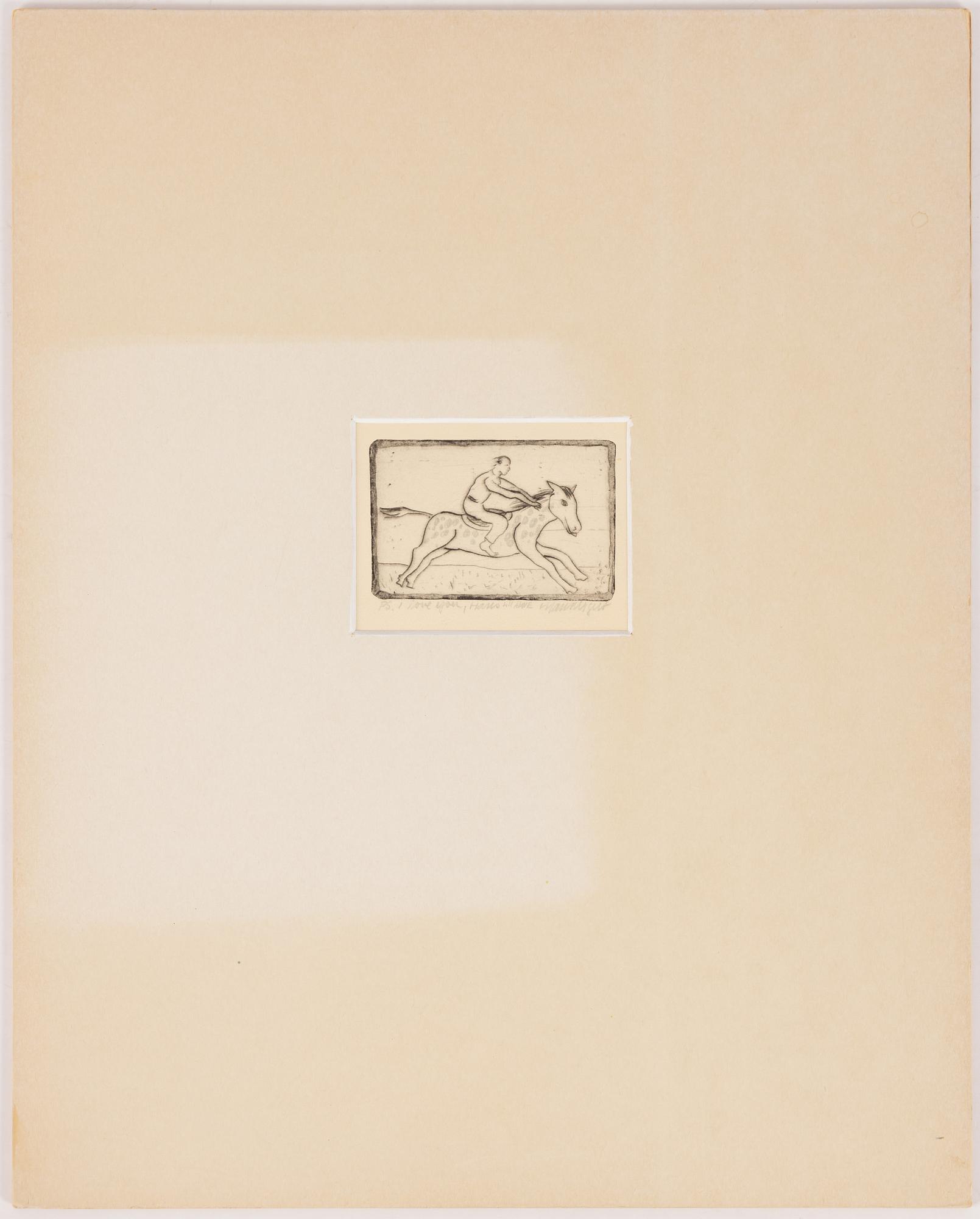 Hans Wigert, häst med jockey.