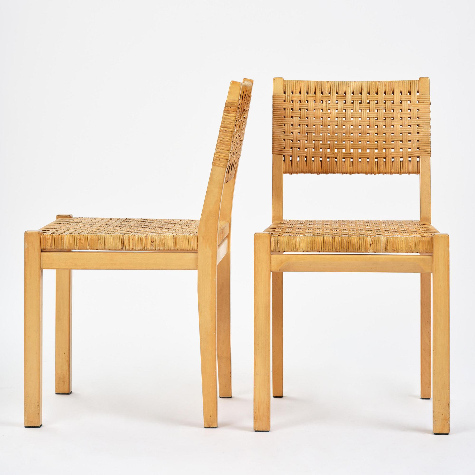 Aino Aalto, stolar, sex stycken, modell "615", Artek, Finland, 1900-talets andra hälft.