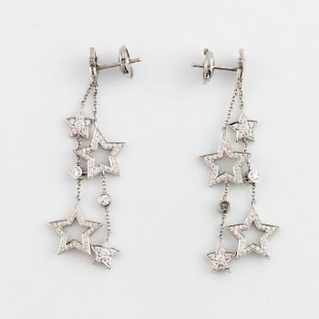 Tiffany & Co, Tiffany & Co, earrings, platinum with round brilliant cut diamonds.