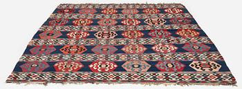 An antique Shahsavan kilim, West Persia, c. 303 x 208 cm.