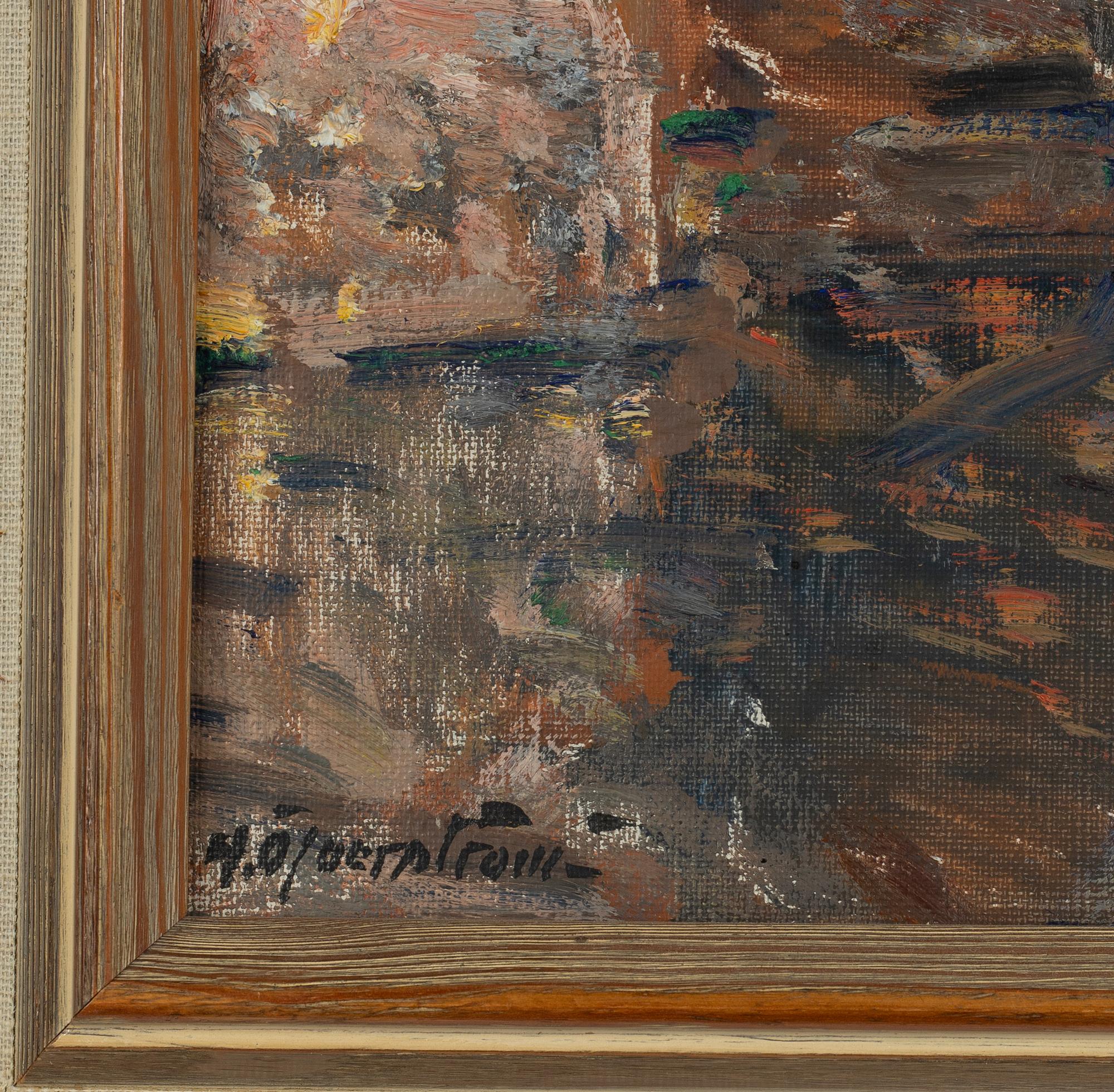 Hugo Öfverström, Harbor scene.