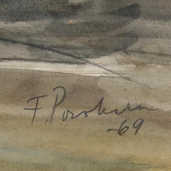 FEODOR POROKARA, watercolour, signed and dated -69.