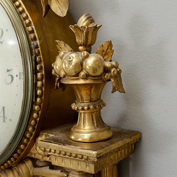 VÄGGPENDYL, gustaviansk, 1700-tal, urtavla märkt Anders Rundelius Stockholm.