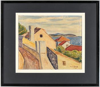 BO VON ZWEIGBERGK, olja på papper, signerad samt daterad 1934.