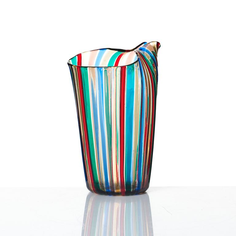 Gio Ponti, kanna och 9 st glas "Canne", Venini, Murano, Italien 1950-60-tal.