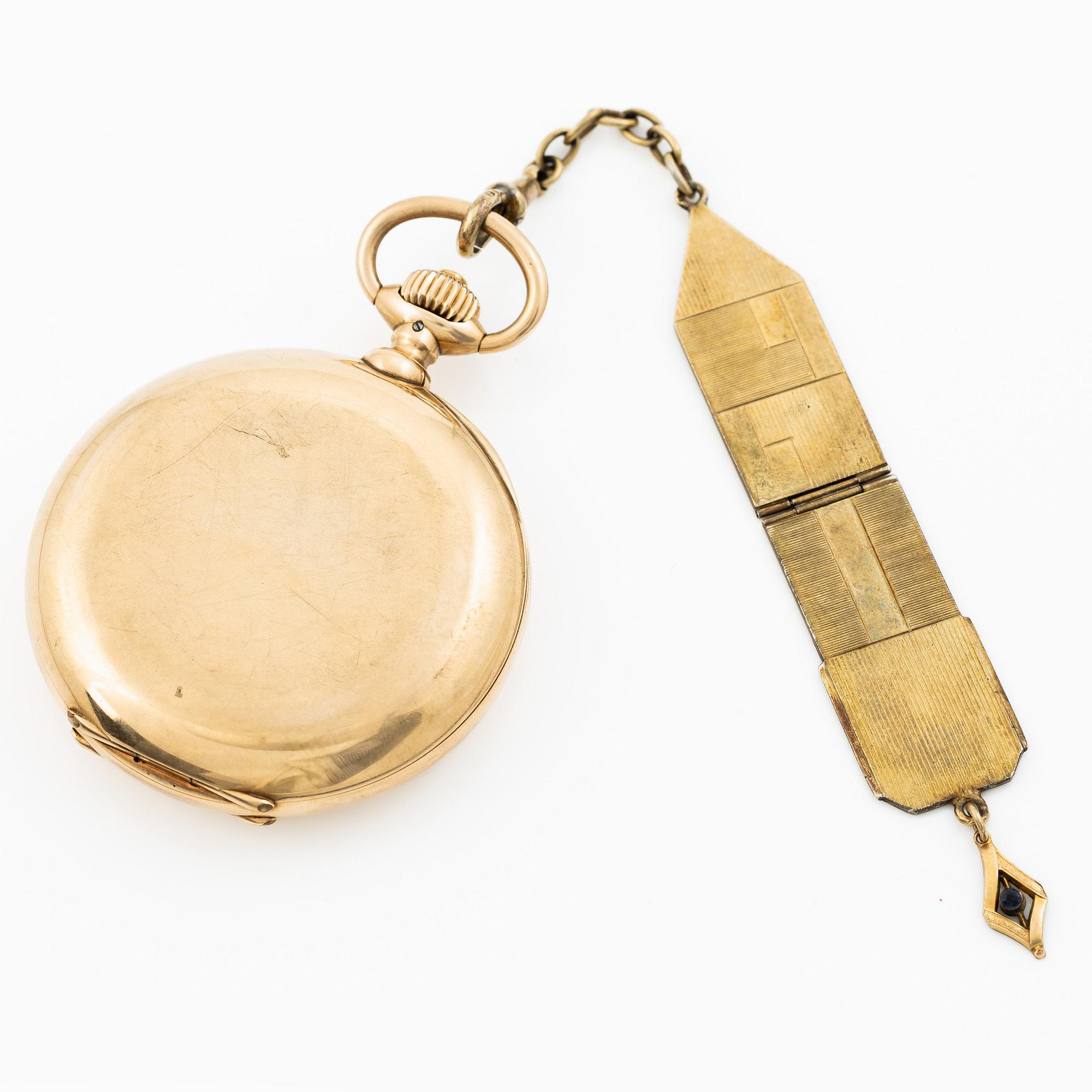 Pocket watch, hunter, 55 mm.