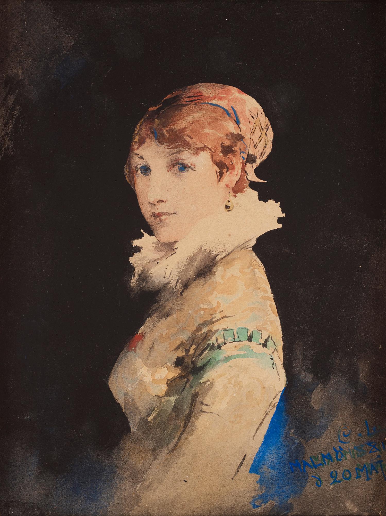 Carl Larsson, Women's portraits, probably depicting Sigrid von Essen.