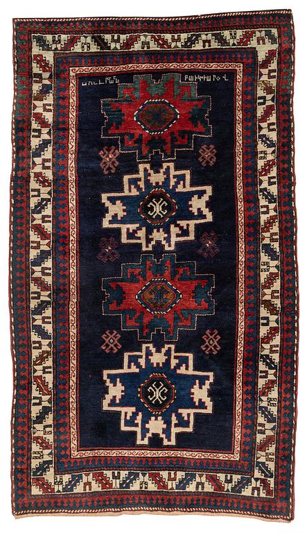 A Lesghi rug, North East Caucasus, signed, c. 230 x 135 cm.