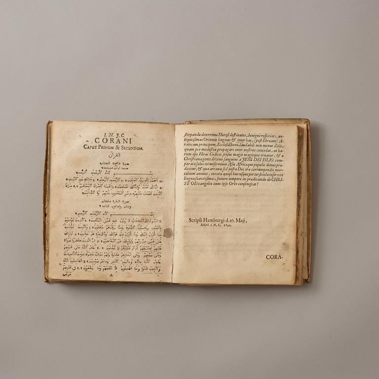 KORAN, ABRAHAM HINCKELMANN (1652-1695, RED). Al Coranus Sive Lex Islamatica Muhammedis, Hamburg 1694.