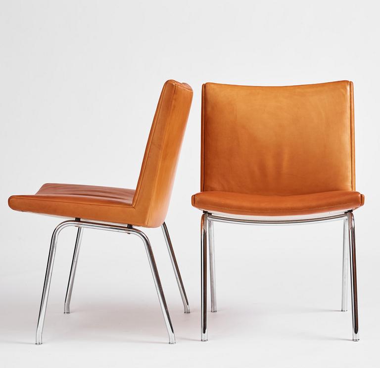 Hans J. Wegner, a set of six 'AP 40' chairs, AP Stolen, Denmark, 1960s/70s. Provenance Sven Lundh.