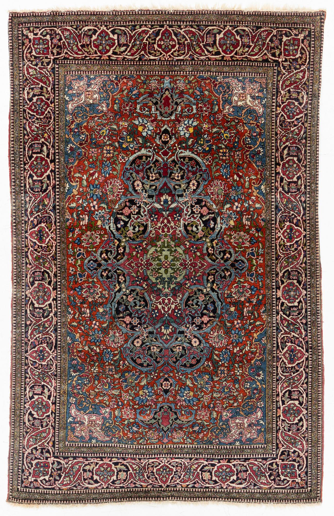 Matta, antik Mobarakeh Isfahan, ca 219 x 138 cm.