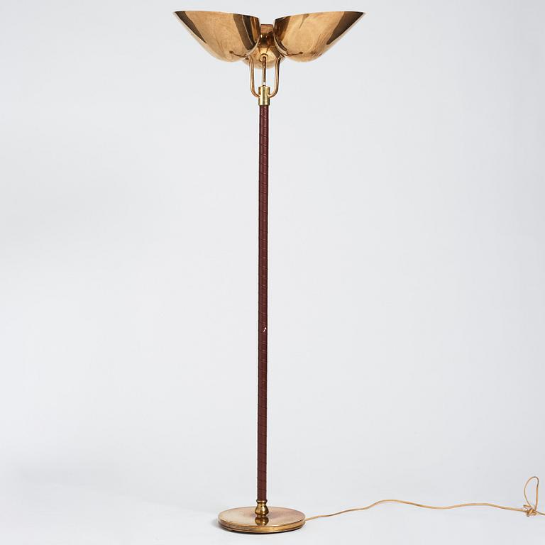 Carl-Axel Acking, a rare model "2645" floor lamp, Bröderna Malmströms metallvarufabrik, Sweden 1940-50s.