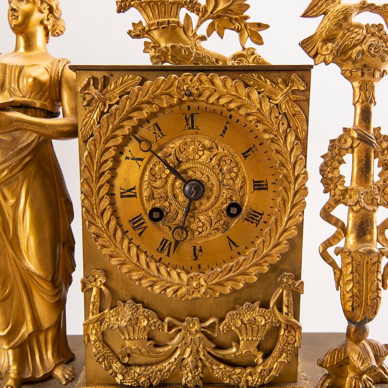 A late Empire mid 19th century table clock.