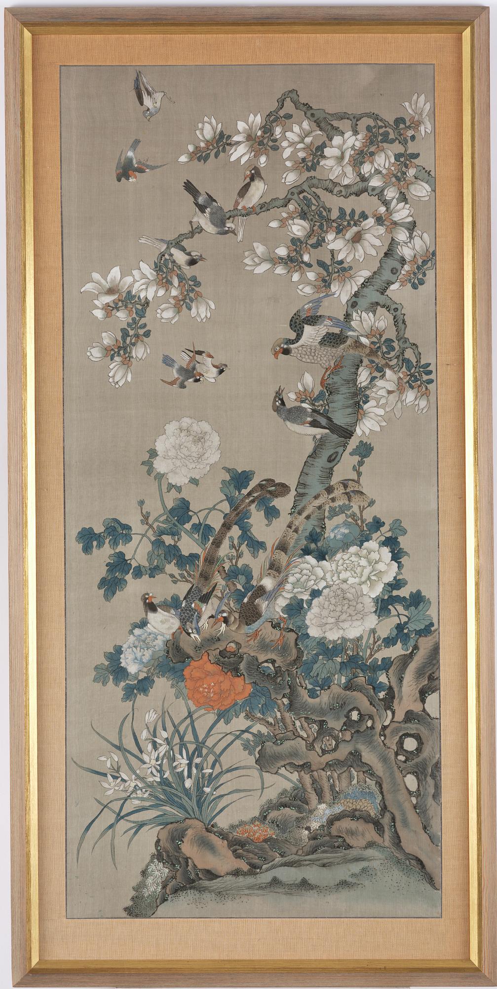 Okänd konstnär, sidenmålning, Kina, 1900-tal.