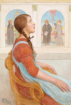 555. Carl Larsson, "Uppenbarelse" (Revelation).