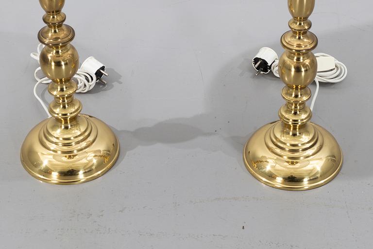 A PAIR OF TABLE LAMPS, Aneta, Växjö, second half of the 20th century.