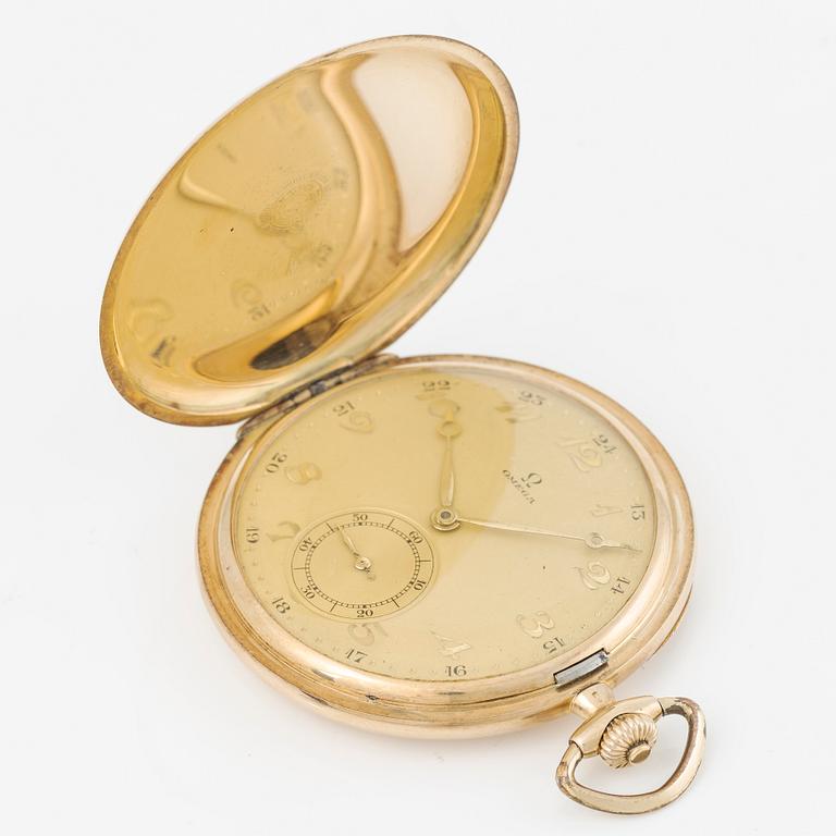 Omega, pocket watch, hunter, 47.5 mm.