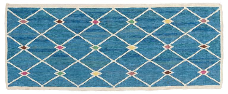 CARPET. Flat weave. 97 x 246,5 cm. Sweden around 1960.