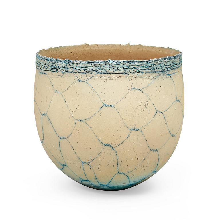 A Hans & Birgitte Börjeson salt glazed stoneware jar, Denmark 1990's.