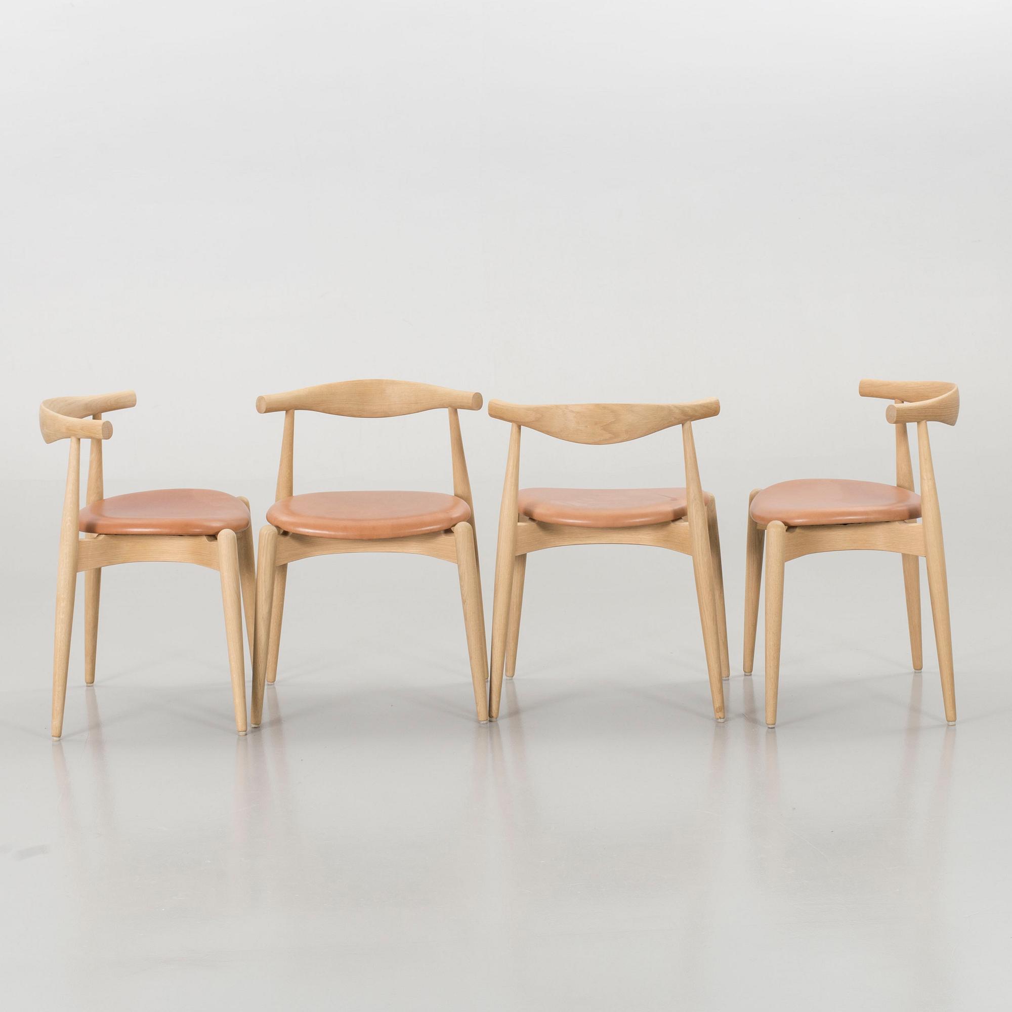 HANS J. WEGNER, chairs 4 st, "CH 20", for Carl Hansen & Søn.