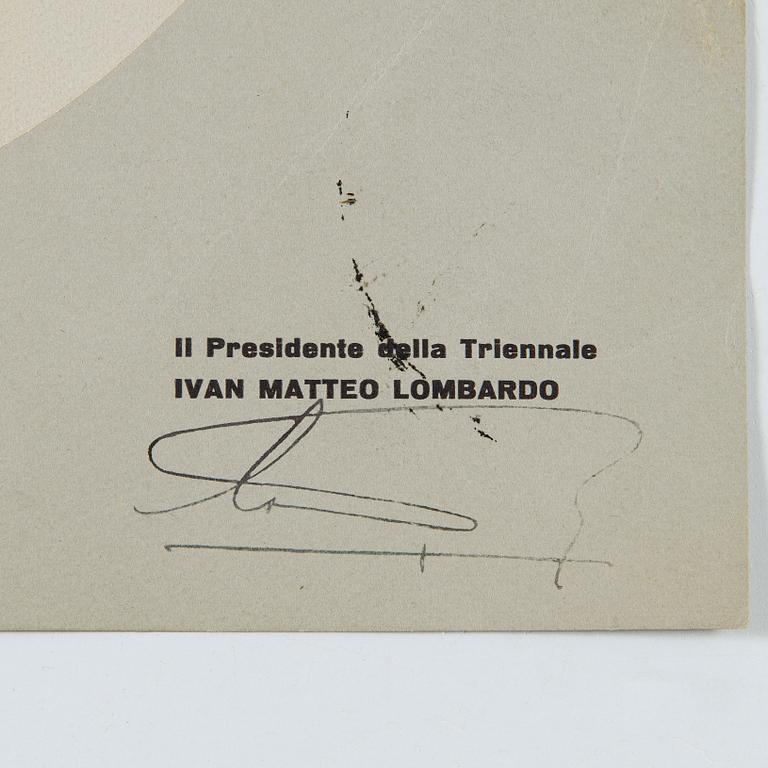 Diplom, Milano triennale 1960.