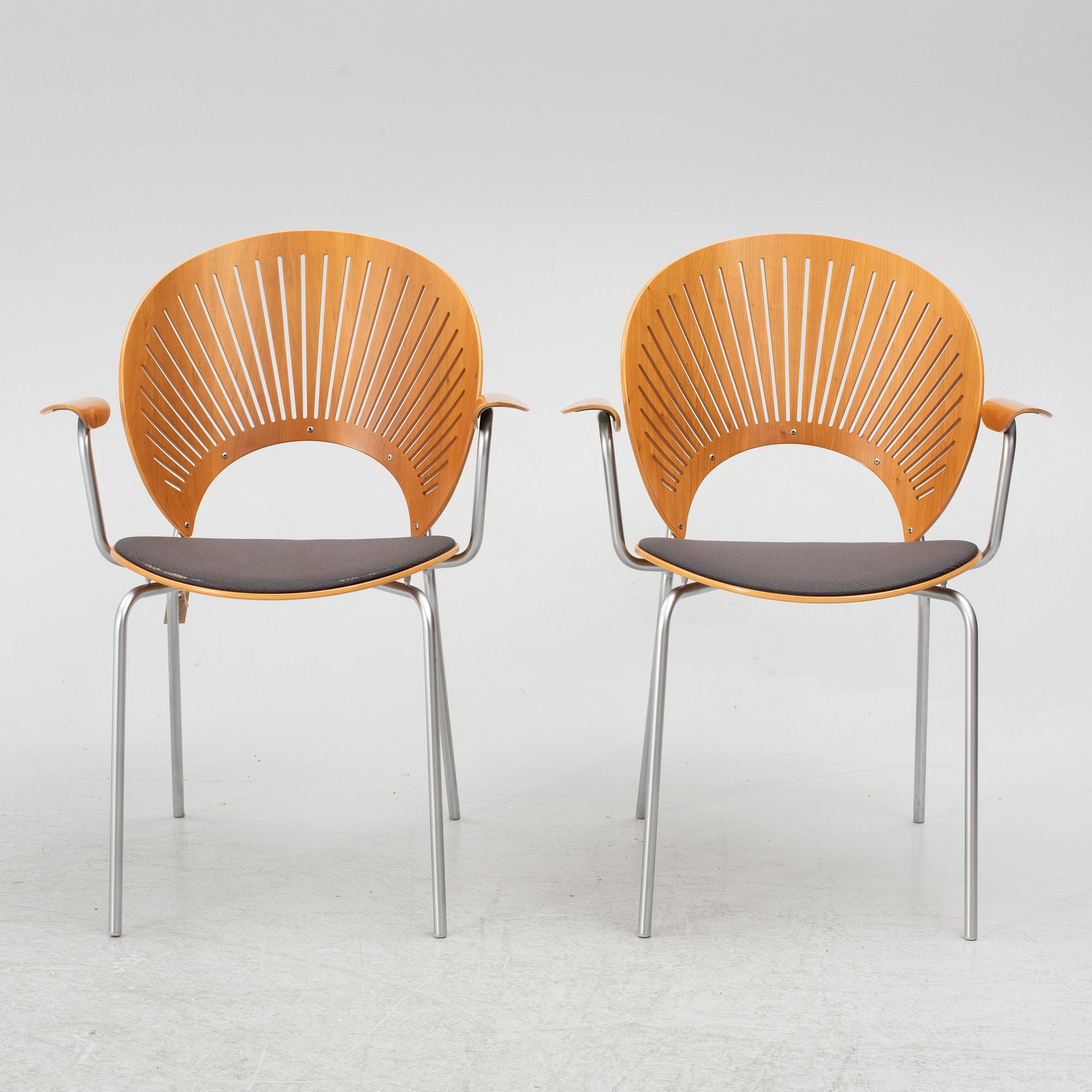 Nanna Ditzel,  six 'Trinidad' armchairs, Fredericia, Denmark.