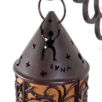 Carl Elmberg, and K M Westerberg, a cast iron lantern with arm "Diana", Näfveqvarn, Sweden.