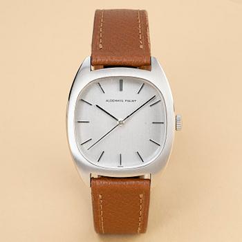 1038. Audemars Piguet, "Tonneau", "Steel Case", ca 1973.