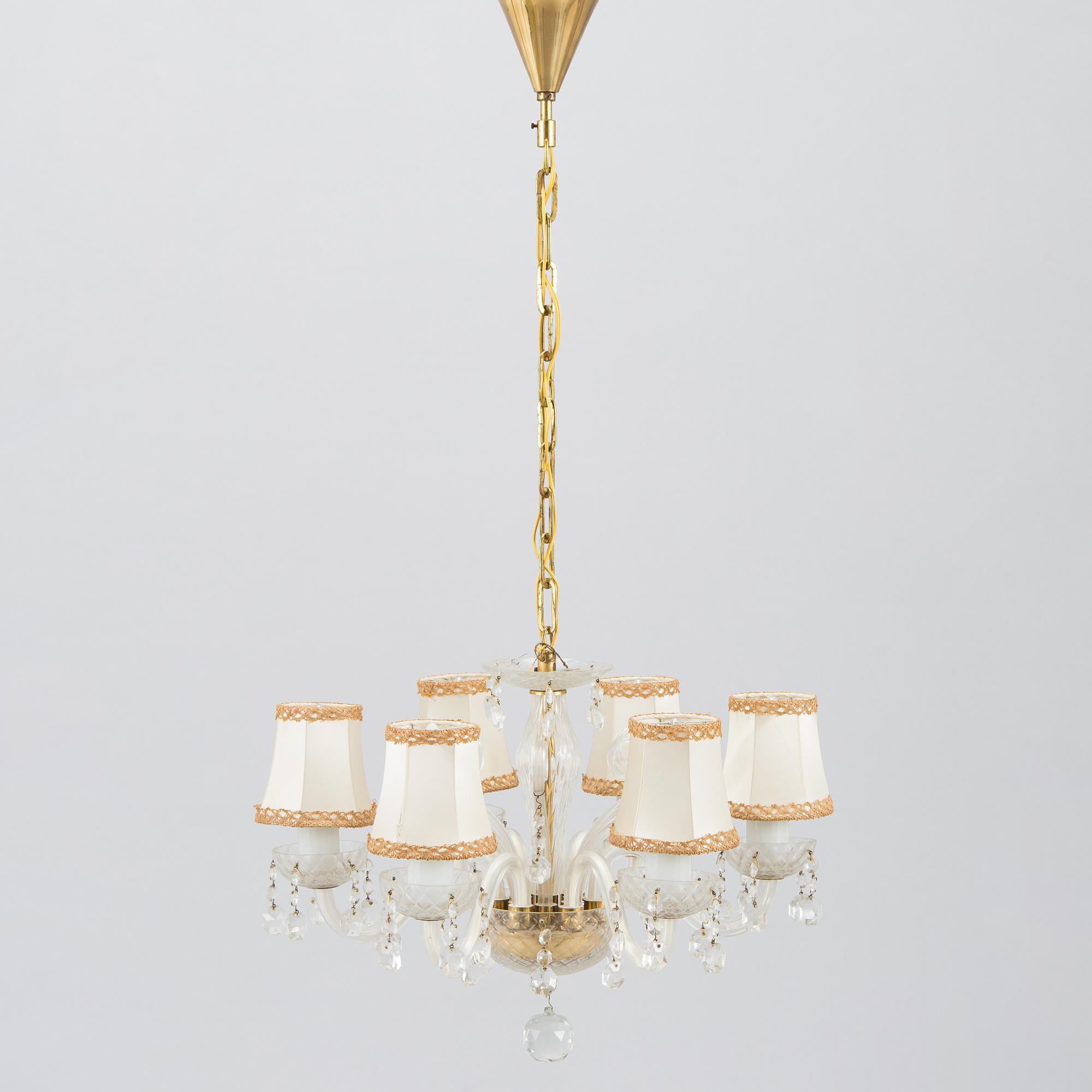 Chandelier, later half of the 20th century.
