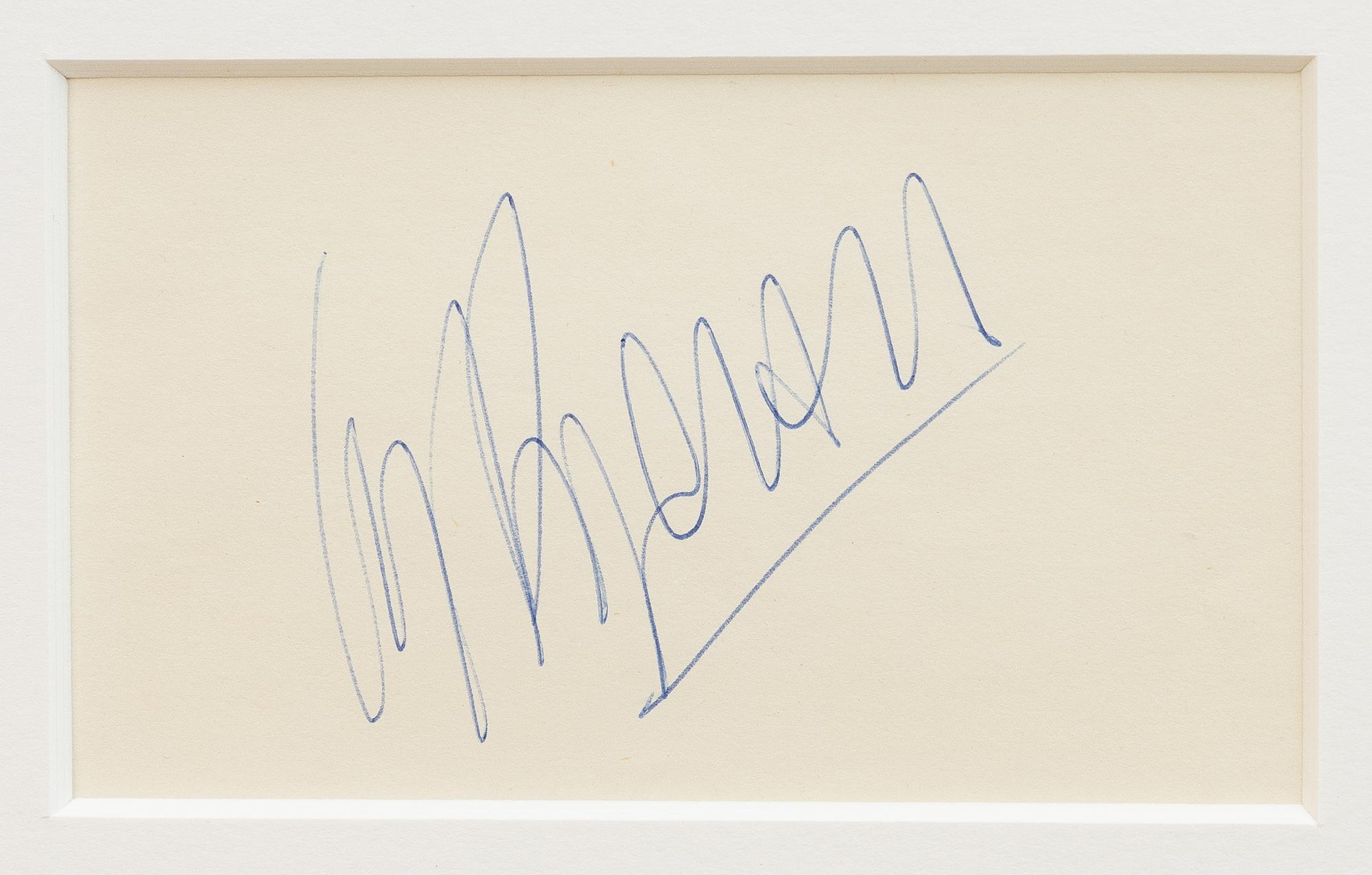 Autographs, Niki Lauda and Clay Regazzoni.