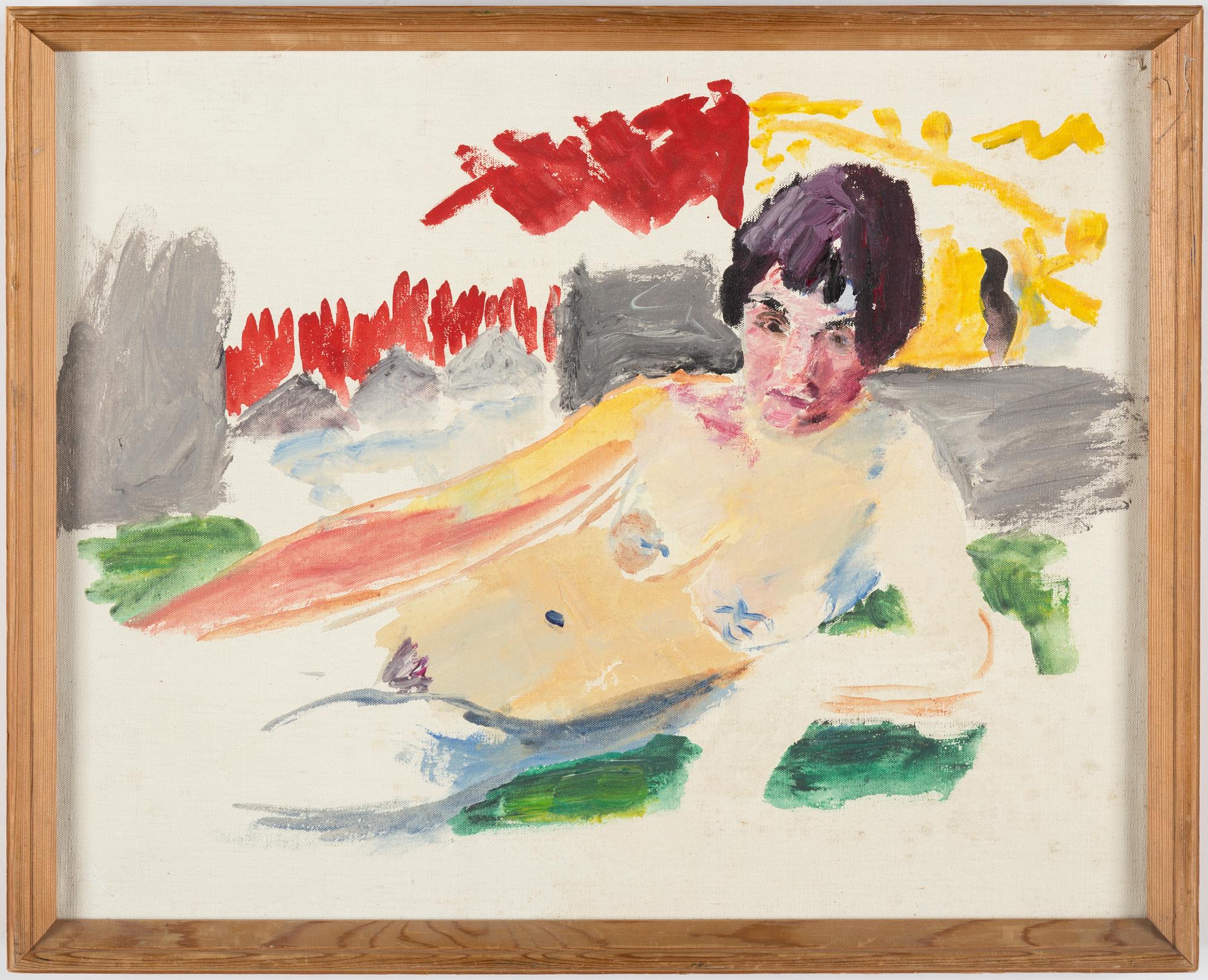 THAGE NORDHOLM, oil on canvas, authentification on verso.