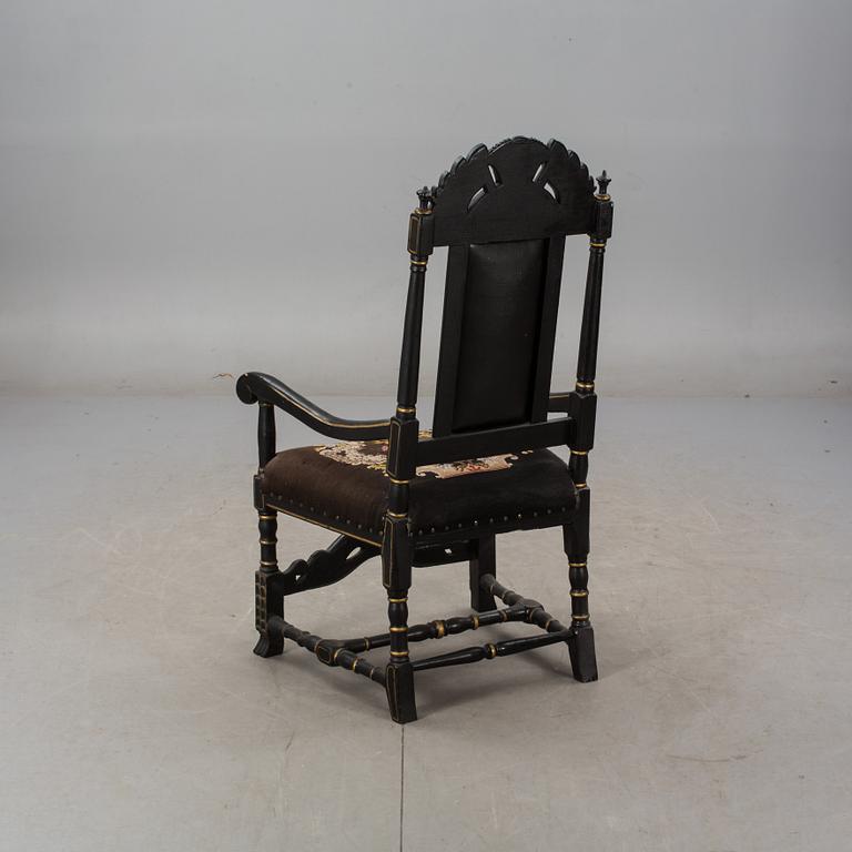 KARMSTOL, barockstil. 1800/1900-tal.