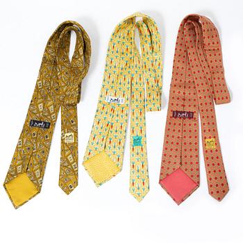 Hermès, ties, 3 pcs.