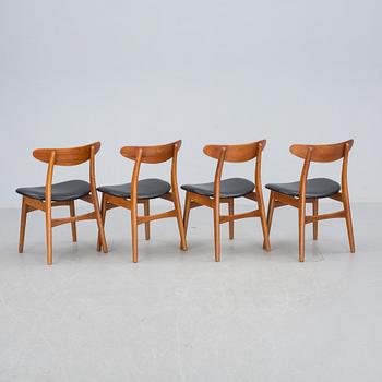 STOLAR, 4 st,"CH-30", Hans J. Wegner, Carl Hansen & Son, Danmark 1950-60-tal.