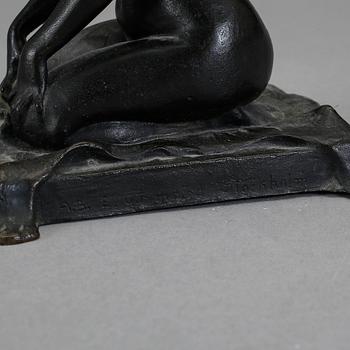 CHARLES FRIBERG, skulptur, brons, signerad och daterad 1906, gjutarmärkt A.B. E. GJ-metod, Stockholm.