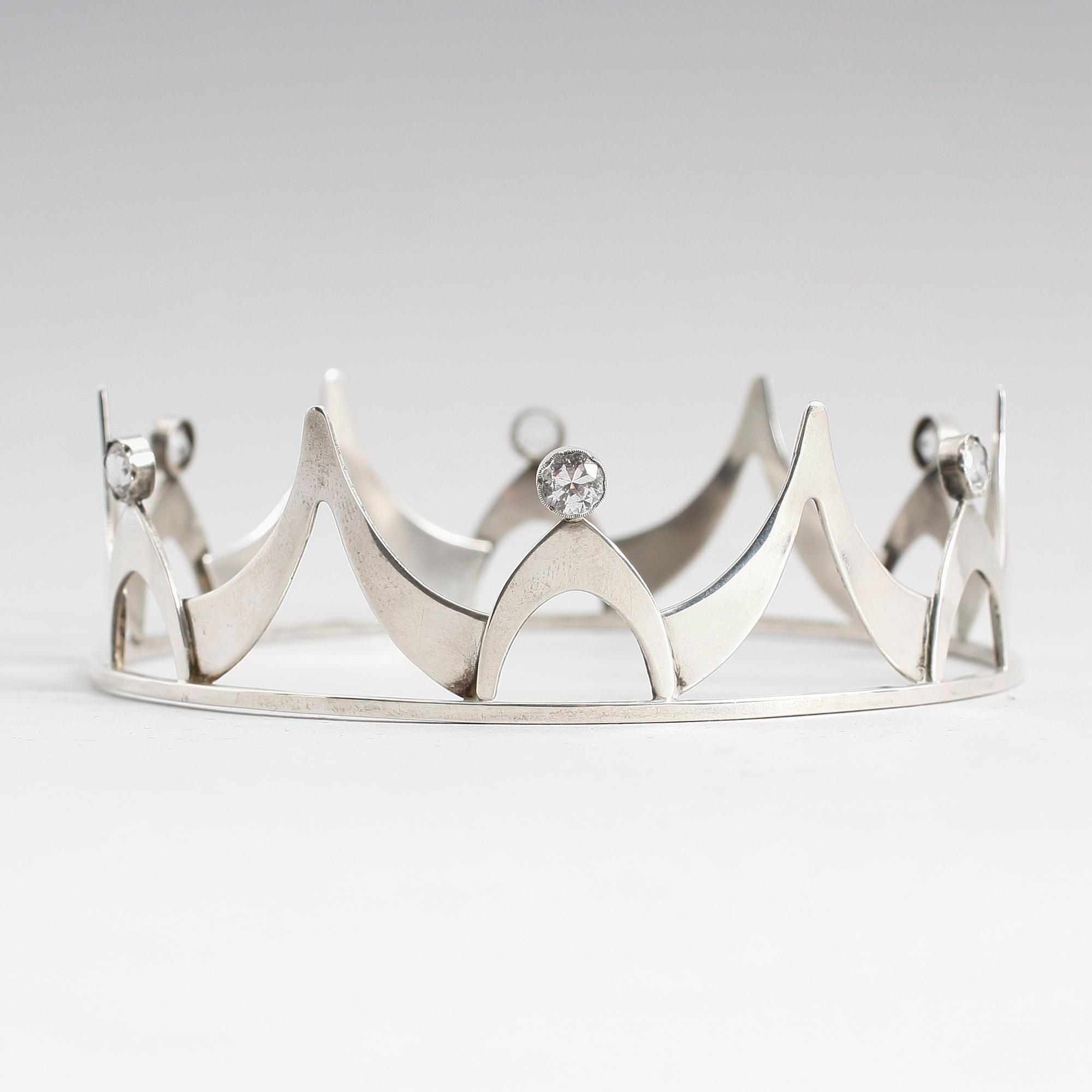 BRUDKRONA, silver, Albrecht, 1900-talets andra hälft.