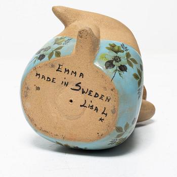 Lisa Larson, figurin, stengods, "Emma", ur serien "ABC-flickorna", Gustavsberg.