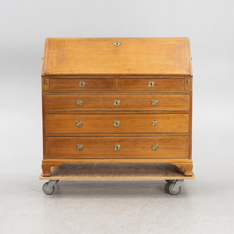 A late Gustavian mahogany secretaire by E. Nyström (master in Stockholm 1773-88).