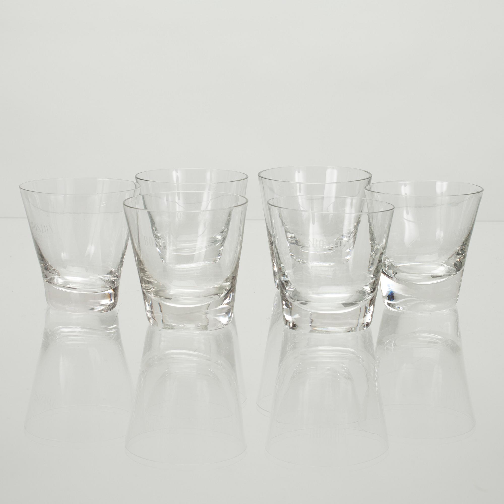 COCKTAILGLAS, 6 st, Tapio Wirkkala, Iittala, signerade TW. Modellen formgiven 1959.
