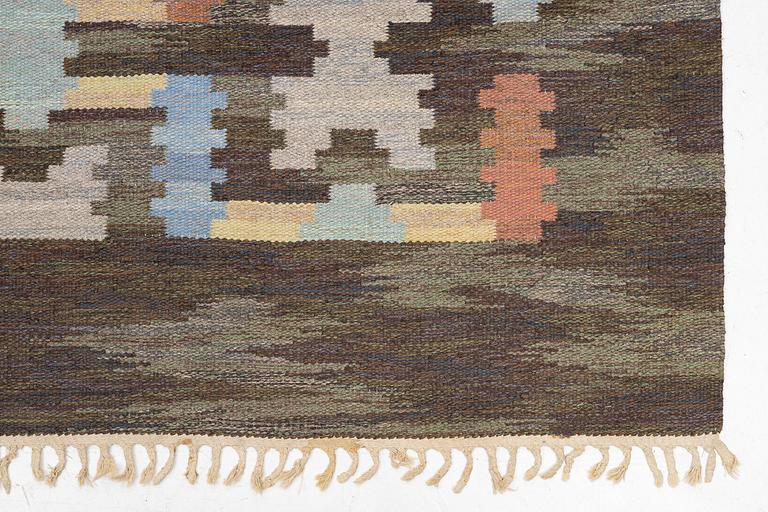 Judith Johansson, a flat weave 'Hittarp', c. 336 x 250 cm, signed JJ.