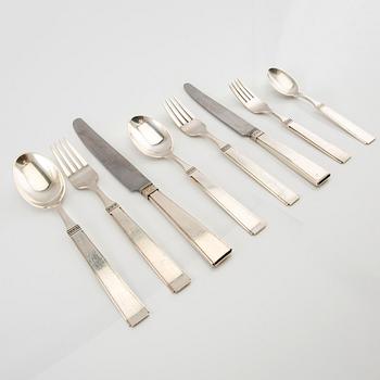 Erik Fleming, 91-piece cutlery set model "2 M 27" for Atelier Borgila, second half of the 20th century.