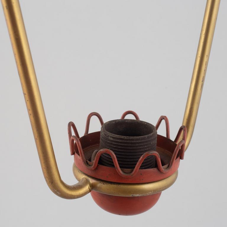 Hans Bergström, probably. A Swedish Modern ceiling lamp, Ateljé Lyktan, Åhus, 1940s.