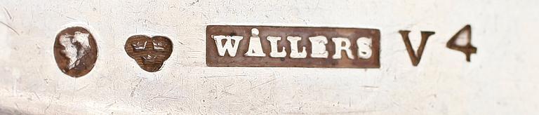 MATSKEDAR, 12 st, silver, Johannes Wållers, Linköping 1851/52. Vikt ca786 g.