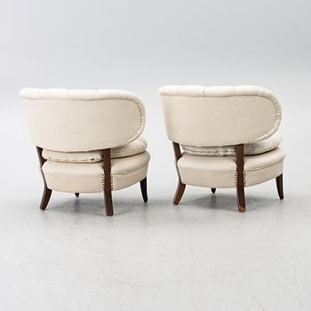 Otto Schulz, fåtöljer, ett par, Jio Möbler, 1900-talets andra hälft.