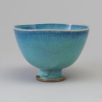 A mid 20th century signed stoneware bowl by Berndt Friberg, Gustavsberg studio.