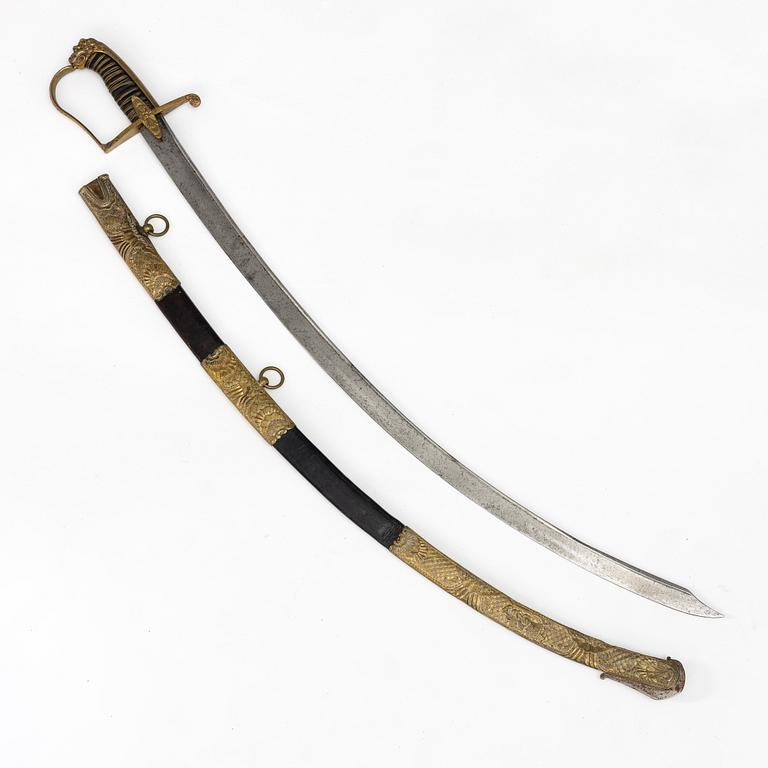 Saber, Swedish, for officer, early 19th century.