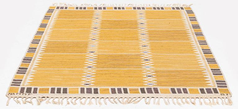 Barbro Nilsson, a carpet, "Salerno gul med enkel bård", tapestry weave, ca 200,5 x 148 cm, signed AB MMF BN.