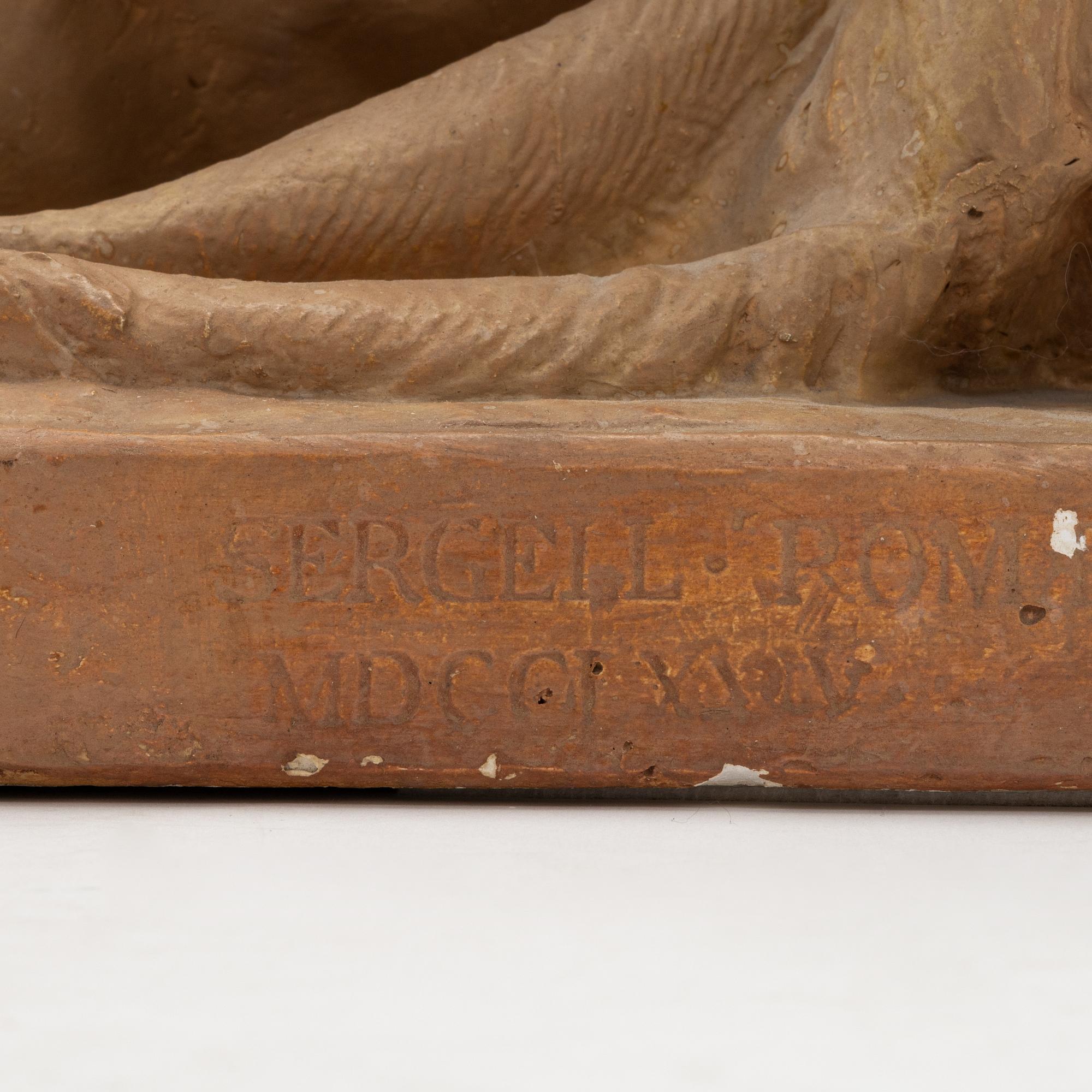 Johan Tobias Sergel, efter. Skulptur, patinerad gips.