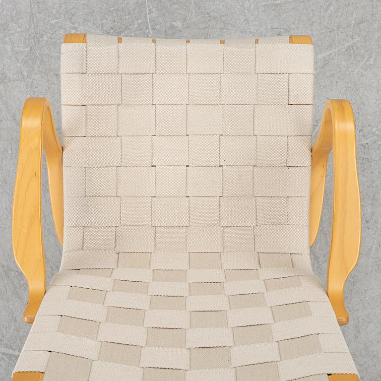 Bruno Mathsson, fåtölj/karmstol, "Eva", Firma Karl Mathsson, sent 1900-tal.